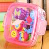 1 Box of Lovely Rubber Eraser Set Stationery Novelty Children Gift Random Color