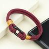 Fashion Double Layer Cord Bracelet Men Red Yellow Striped Wristband For Daily Office Style 7 Colors Options Grade A Rope Braslet