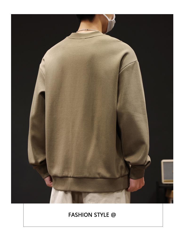 Herren Retro Locker Geschnitten Reißverschlusstasche Hoodie - Einfarbige, Vielseitige Herbst/Winter Mode