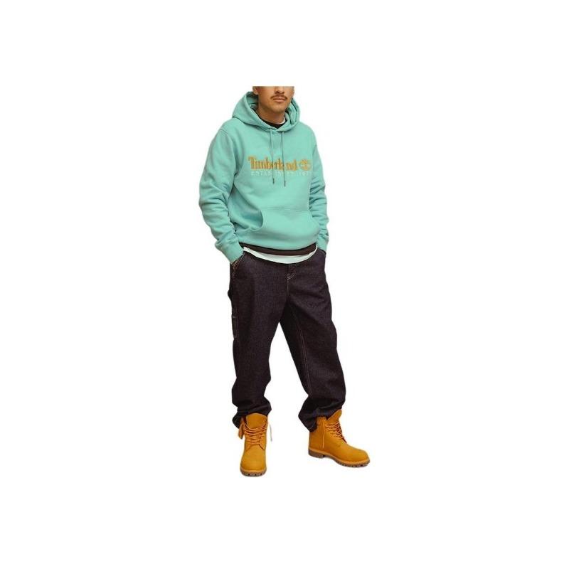 Timberland 50th Anniversary Special Series Hooded Letter Long Sleeve Sweatshirt Unisex Sweatshirt Holiday-Blue A2E2C-ED4
