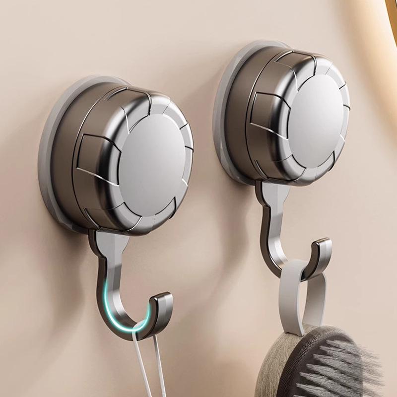 Bag & Clothes No-Drill Adhesive Hook: Traceless, Strong Vacuum Suction for Bathroom Use