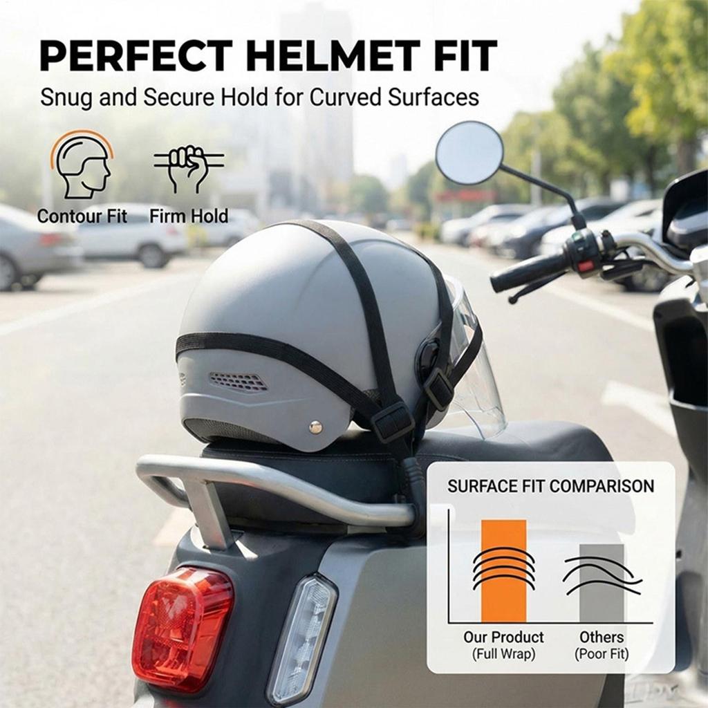 Motorcycle Helmet Luggage Strap Universal Elastic Suitcase with Safety Hook Versatile Helmet Mesh Gear Transport Buckle Rope