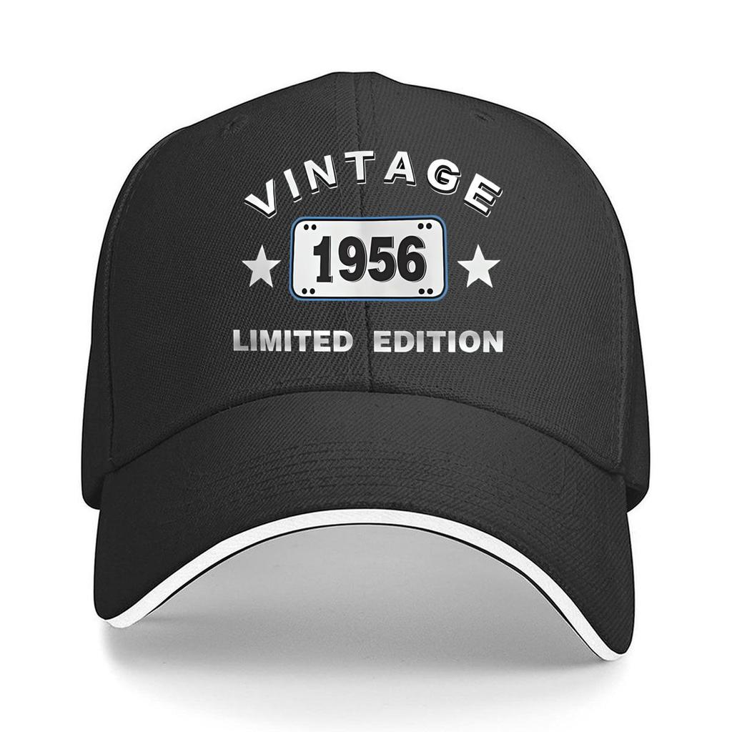 Vintage 1956 Retro Art Hip Hop Hat Fashion Outdoor Sports Sandwich Baseball Cap