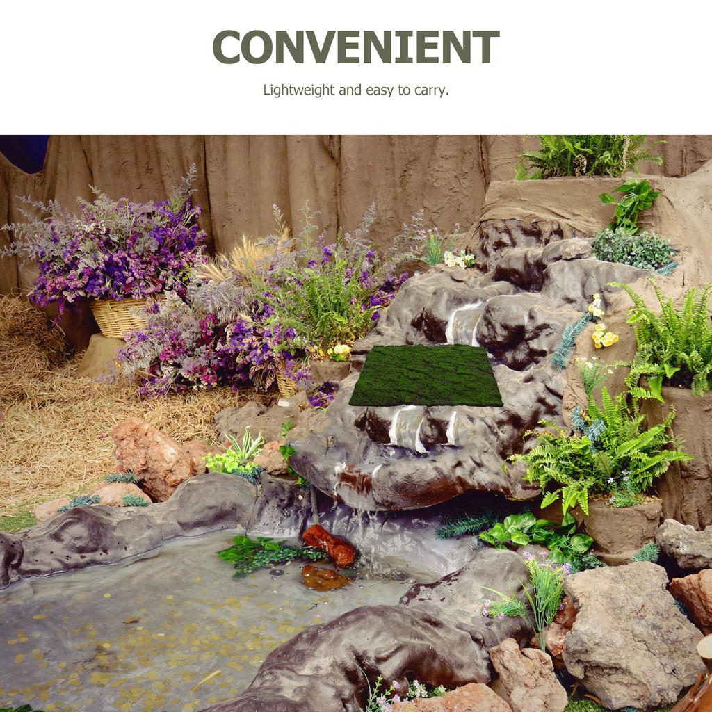 Artificial Moss Grass Realistic Decorative Panel Lightweight Flexible for Bonsai Micro Landscape Artificial Grass Wall Backdrop