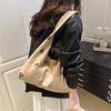 Large Capacity Underarm Commuter Bag Women's Bag New Simple Suede Flower Hollow Tote Bag