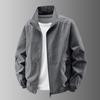 Live Broadcast Versatile Men's Jacket: Stand Collar Coat for Spring, Autumn, Winter - Suitable for Middle-aged and Young Men, Loose Fit.