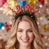 Sweet 2026 Happy New Year Headband Sequin Christmas Headpiece Glitter Hair Hoop  Masquerade Party
