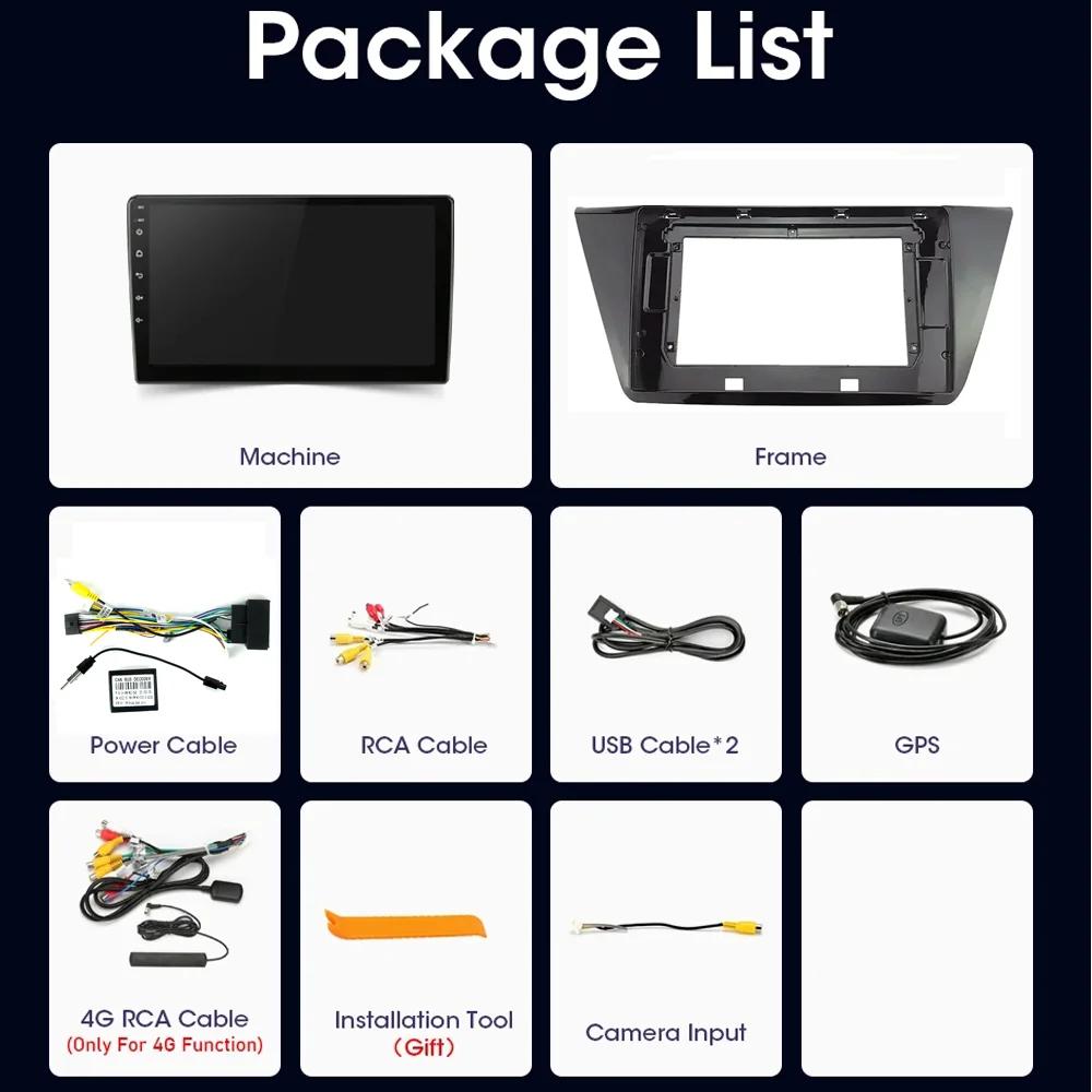 Android Auto WIFI 4G Carplay For Volkswagen Touran 2016-2018 Car Radio Stereo Multimedia Video Player GPS Navigation DSP No 2din