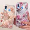 For Samsung A40 Case Transparent Cute Cat Fashion Butterfly Funny Painted Phone Casing For Samsung Galaxy A40 SM-A405F Cover