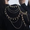 Metal Necklace Shoulder Chain Gold Body Chain Vintage Tassels Costume Armband  Party Decoration