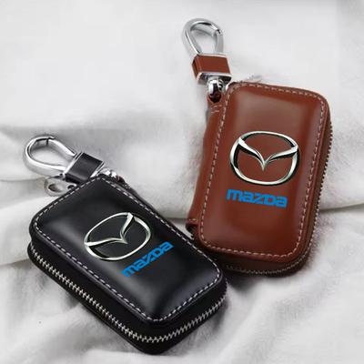 Leren Auto Sleutelhoes Sleutelhanger Rits Sleutelhoes Tas voor 3 bk bl bj bn 323 Axela Atenza CX-3 CX-4 CX5 CX-7 CX-9 Accessoires
