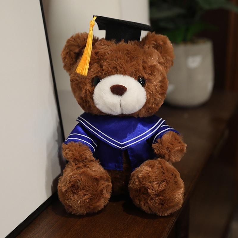 Doctor's suit teddy bear doll plush toy bear hug bear doll rag doll student graduation gift