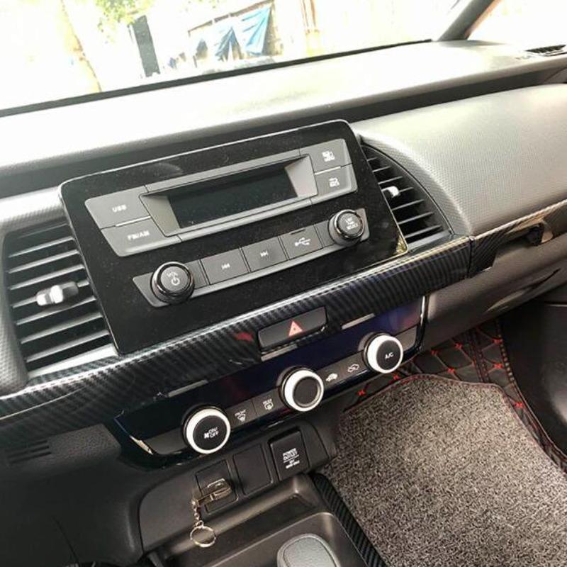 Car Front Passenger Glove Strip Cover For Honda Fit Jazz     2024 Decoration Trim Armrest Interior Accessories