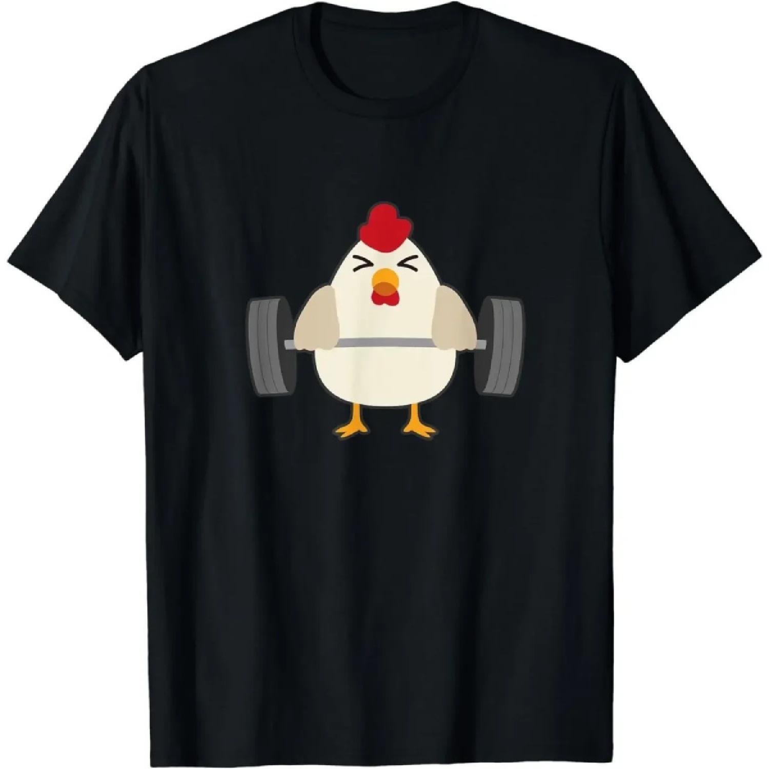

Chicken Power Deadlift - Funny Weightlifter T-Shirt Custom Printed Shirts Funny T Shirts Men Clothing Tops Graphic T Shirts XXXXXL чорний