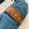 Vintage Large Capacity Denim Bag Women's Shoulder Underarm Bag Commuter Crossbody Bag