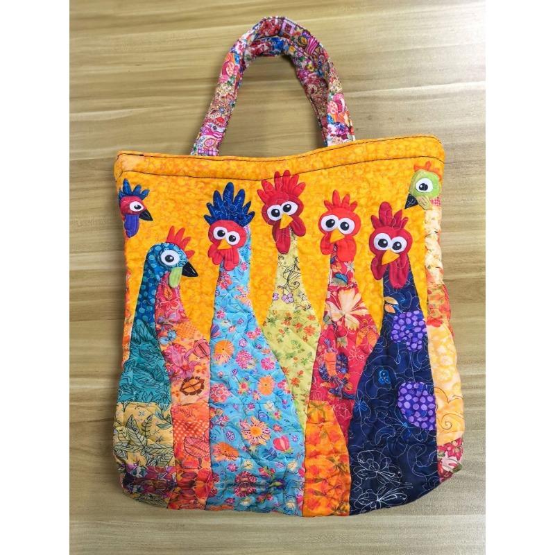 Bolso Tote Acolchado de Moda Gran Capacidad Bolso de Playa Bolso de Mano de Animales de Moda Bolso Tote con Impresión Digital 43x40x10CM yellow