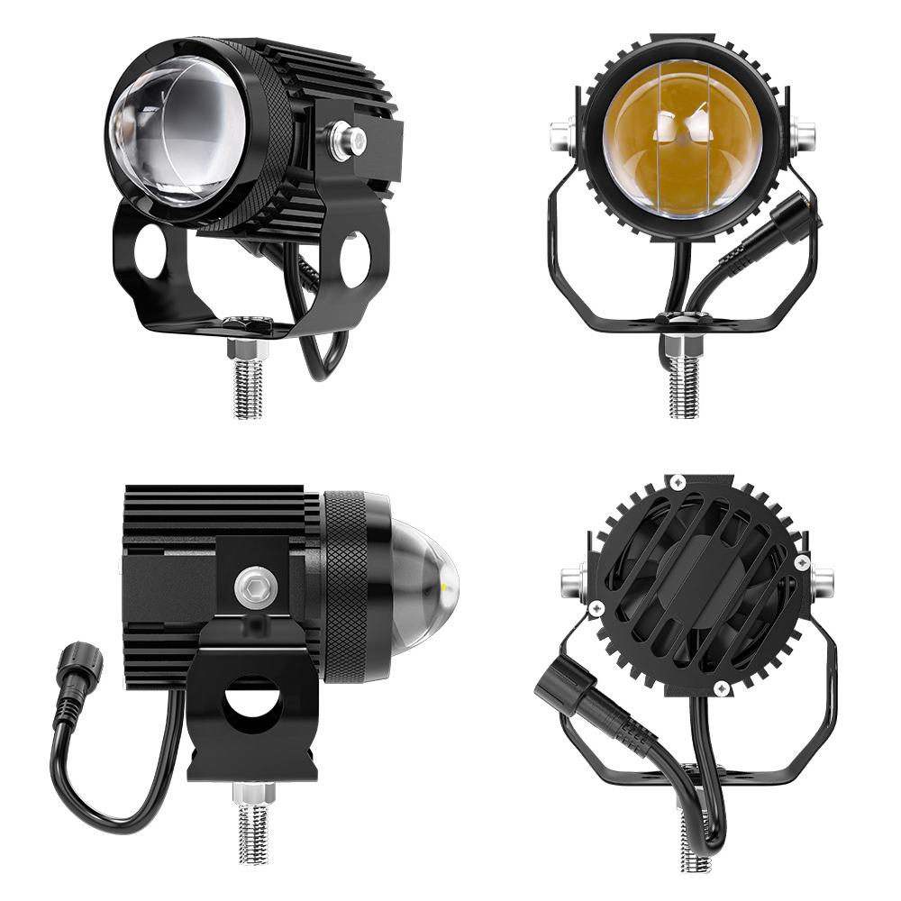 

1 Pair/Set Motorcycle LED Headlight Waterproof Motorbike Internal Modified Spotlight with Fan Type A
