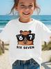 Fun SIX SEVEN Capybara Graphic Tee Shirt Kids Cartoon 6 7 Number Print Cool Style T-Shirt Summer Streetwear Top for Girls Boys