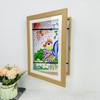 Multi-functional Wooden Picture Frame Wall Mount Magnetic Closure Flip Photo Frame Rectangle Changeable Decorative Frame Office