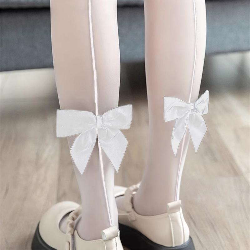 Summer Thin Sheer Bowknot Stockings for Women Sexy Shrimp Stockings Pantyhose 5D Control Top Pantyhose Tights