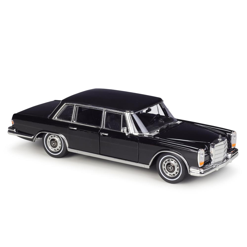 

WELLY 1/24 Mercedes-Benz 600 Металева Модель Автомобіля Лита Металева Класична Ретро Стара Модель Автомобіля Симуляція Колекція Іграшка Подарунок чорний