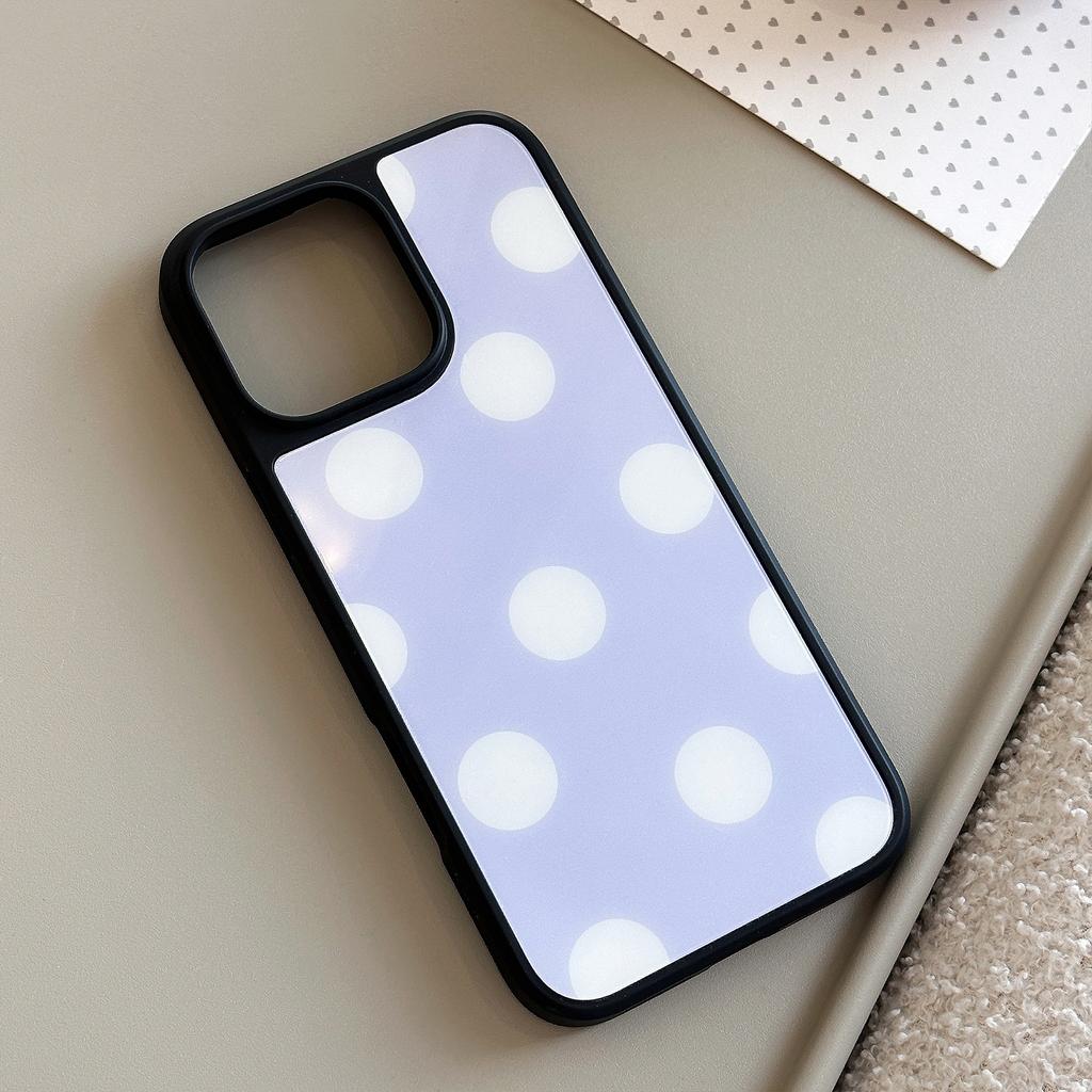 Simple Polka Dots Suitable for Apple 15 Promax Mobile Phone Case Iphone16 Dopamine 12 Acrylic 13 Anti Fall 14