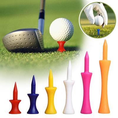 Plastik Golf Tee Paketi 20 Adet Aşağı Basamaklı Golf Tee'leri Renkli Boyutlu Over Drop Uzun Demirler Hibritler P5Y0