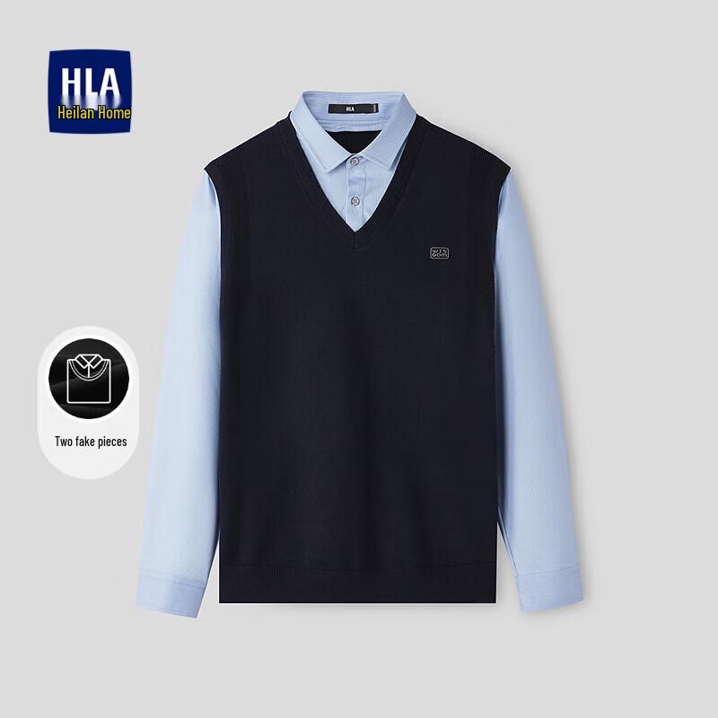 

HLA Men s Faux Layered V-Neck Knit Sweater 2XL