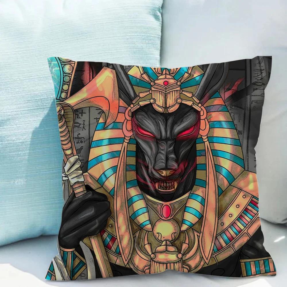 Tonnika Chen Unisex Ancient Egyptian Pharaoh Decorative Pillowcases 40X40 Body Pillow Cover 45X45 Lounge Chairs Covers For Bed Pillows Chair Cushion