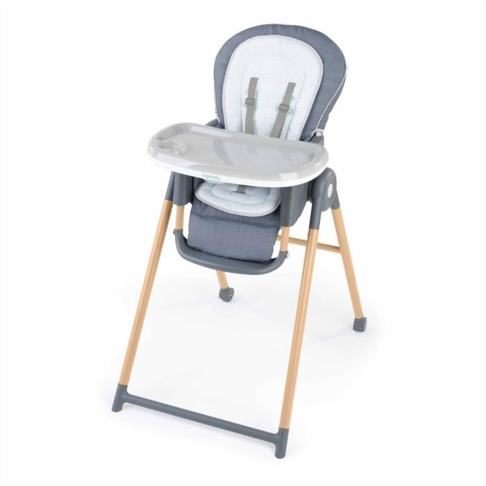 INGENUITY Chaise haute 7 en 1 de la naissance jusqu'à 5 ans Proper Positioner - Chambray- Transat bébé, réhausseur, siège