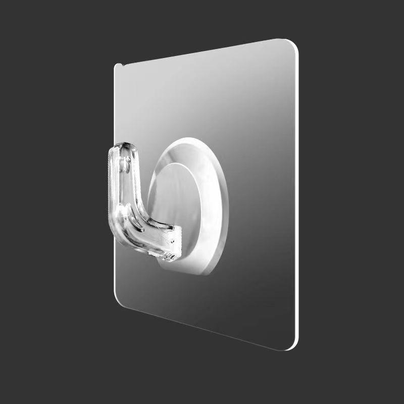 Ten-Pack Transparent No-Drill No-Trace Adhesive Hooks – Strong, Non-Falling