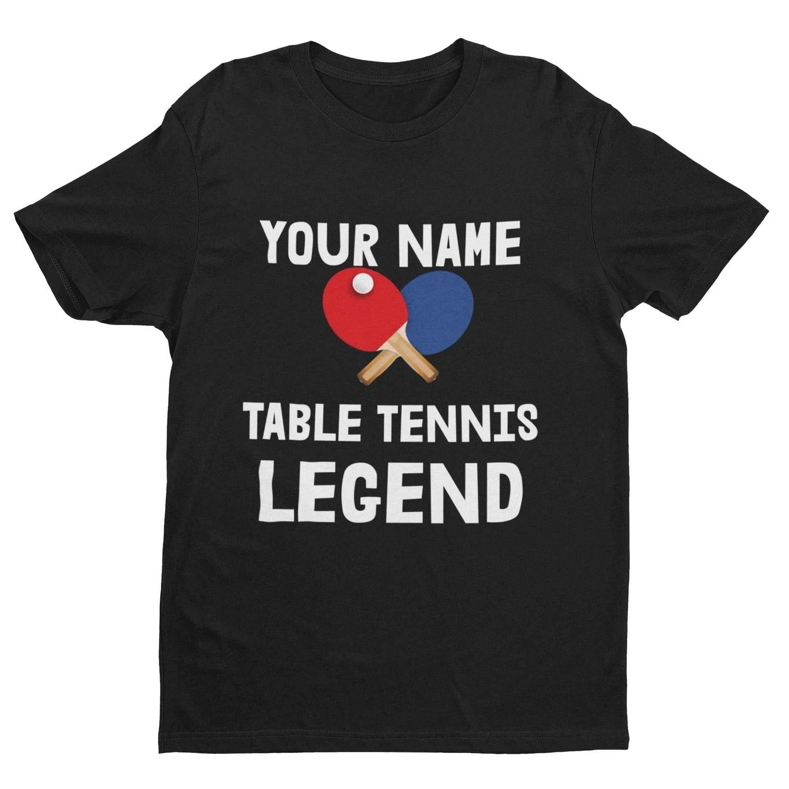 Kids Personalised Table Tennis Legend T-Shirt – Custom Name Ping Pong Tee L