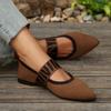 Women's Pointed Toe - Flats Color Block Knit Breathable Low Cut Shoes