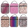 Leopard Print Lunch Bag for Kids Cute Cartoon Insulated Waterproof Lunch Tote Bag Large Capacity Bento Box Carrier