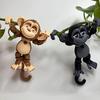 Многоцветная статуэтка обезьяны с принтом Многоцветный 3D набор обезьян Украшение 3D-печатный банан-обезьяна Комбо Животное Подвеска Украшение