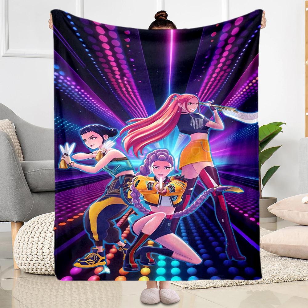 1pc K-Pop Coloring Book Blanket Comfortable Soft Lightweight Multi Seasonal Blanket for Travel Camping Picnics Sofa Office Bedroom Gift Friends