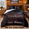 Slipknot Pattern Bedding 3Pcs Set Custom Name, Bed Sheet And Pillowcases For Home Bedroom