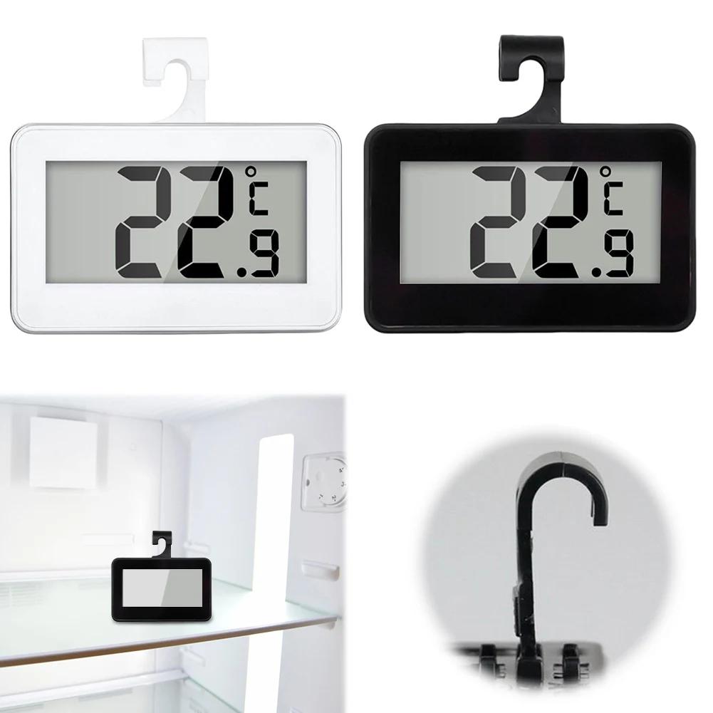 Mini Refrigerator Fridge Thermometer Waterproof Digital Freezer Thermometer with Hook Digital Refrigerator Thermometer for Home