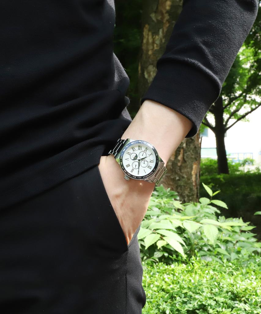 Keuliseuchyanmodeu Men'S Sun And Moon Metal Watch Cm423Wbs