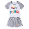 2025 Kids' Summer Clothing Set: Boys & Girls Short Sleeve T-shirt & Hot Pants - Casual Two-Piece Outfit