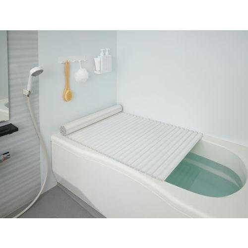 Mie Sangyo Lightweight Shutter-Style Bathtub Lid, Product Size (Approx.) 70 X 93.5 Cm, White, Mildew-Resistant, Made In Japan
