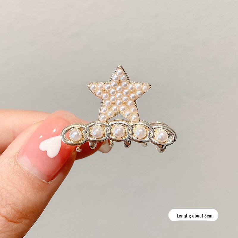 Women's Half-Tied Pearl Hairpin - 2024 New Side Clip for Back of Head