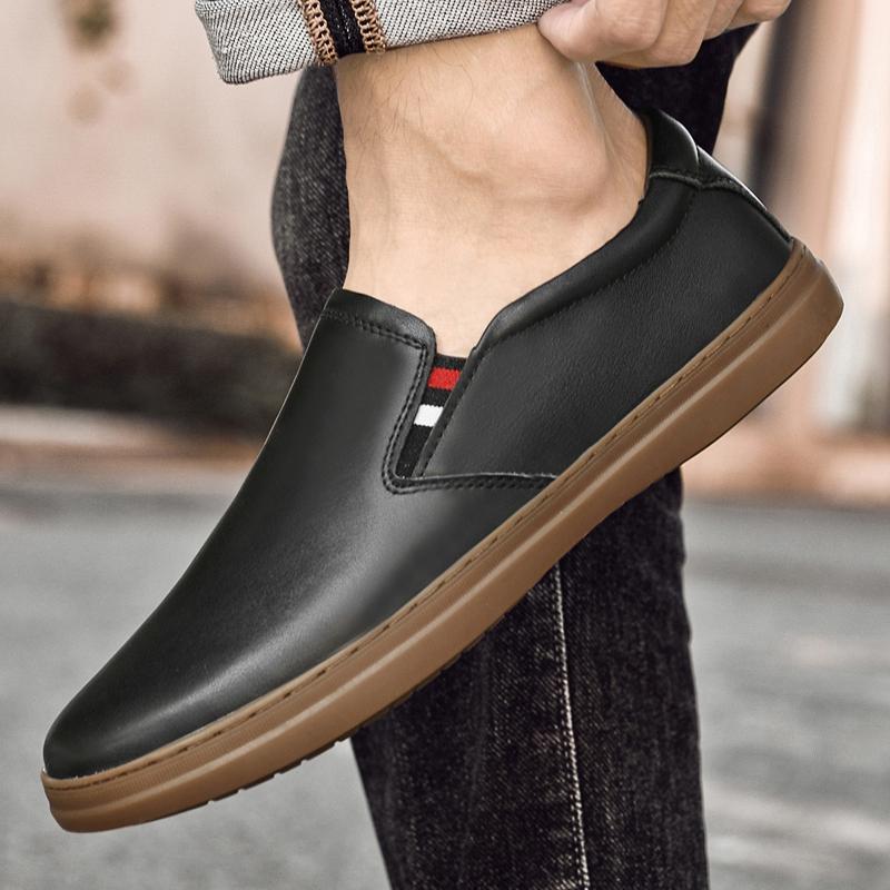 Calzado de Negocios para Hombre de Cuero Genuino Slip on Oficina Hombre Mocasines Fiesta de Boda Zapatos de Vestir para Hombre Transpirable Conducción Flats Mocasines