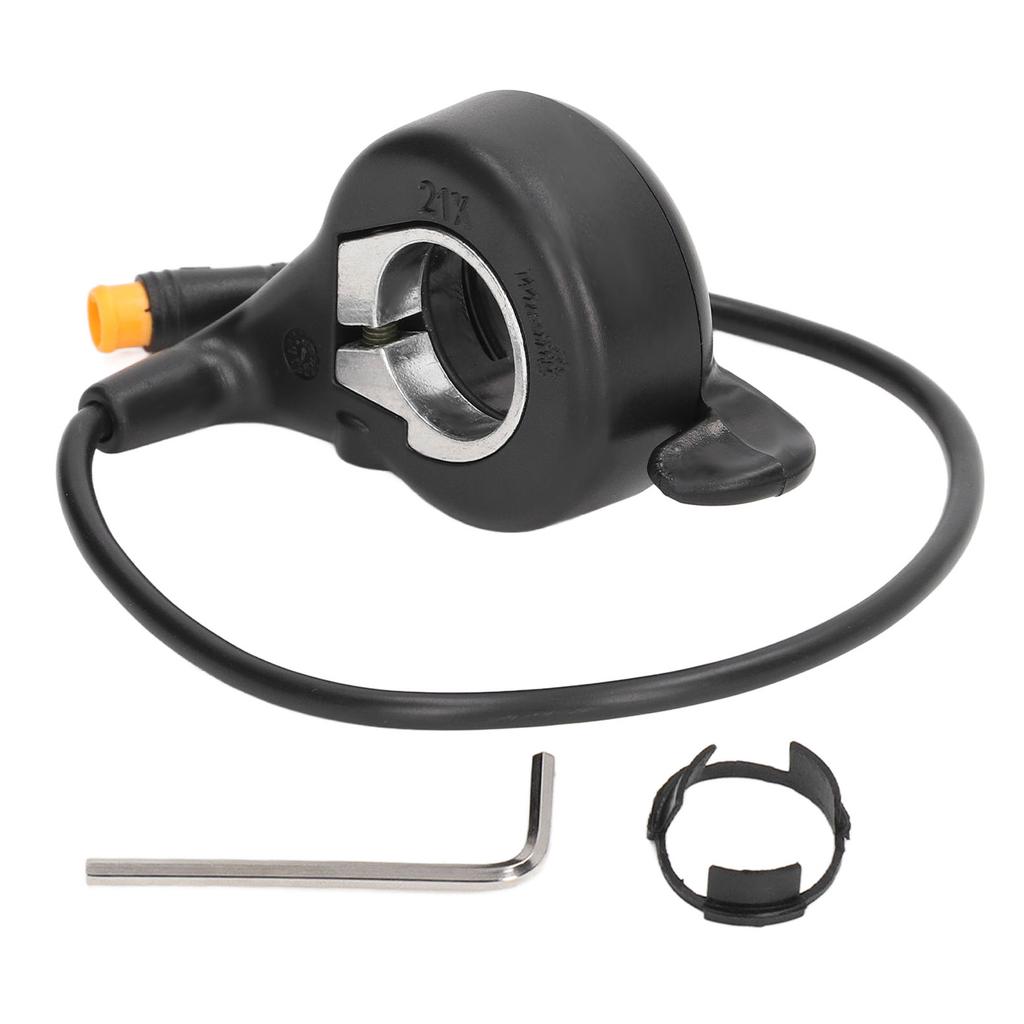 Electric Bike Thumb Throttle ABS Metal Waterproof Connector Bicycle Accessories Fit for 24V to 72V