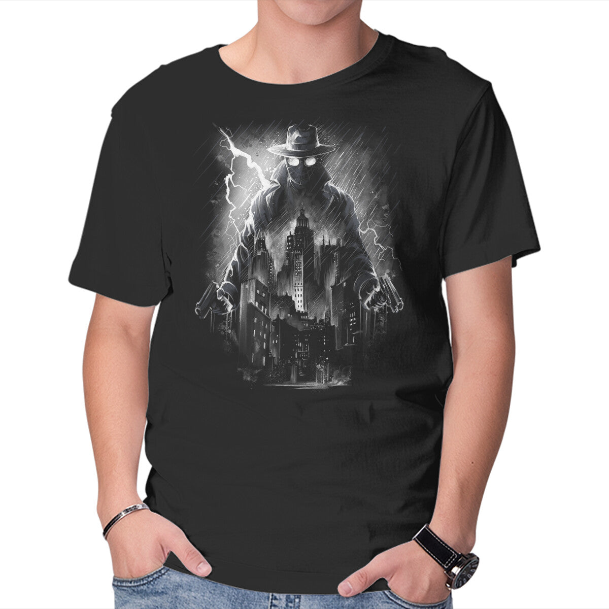 Unisex Crew Neck T-Shirt The Spider Graphic Short Sleeve Casual Tee XL