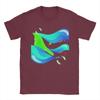 Aurora Wave Digital Flow Frutiger Aero Men T Shirts  Novelty Tees Short Sleeve Round Collar TShirts Cotton Plus Size Clothing