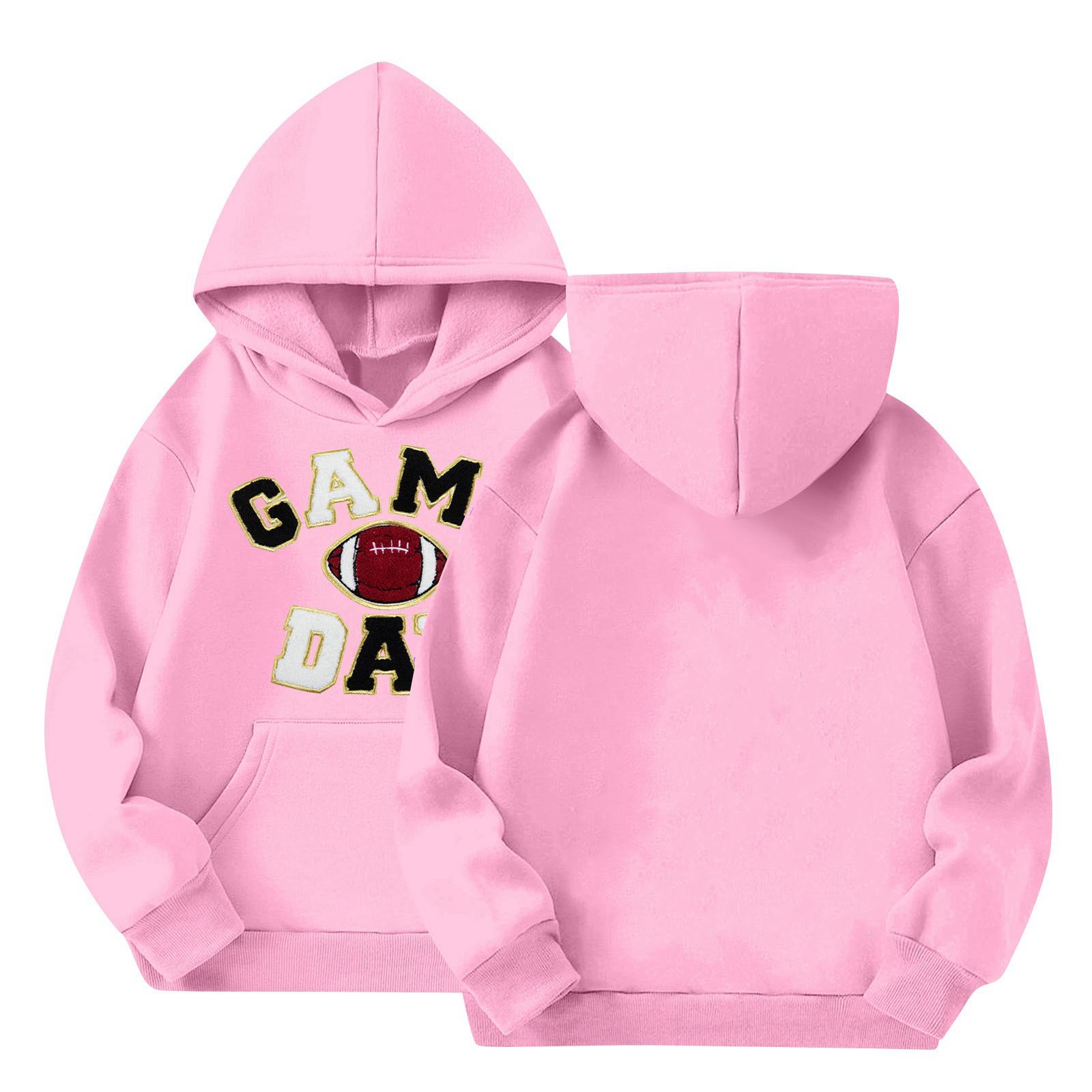 

Cute Hoodies For Teen Children Trendy Preppy Hooded Sweatshirts Oversized Long Sleeve Shirts Clothes For Children 140 розовый