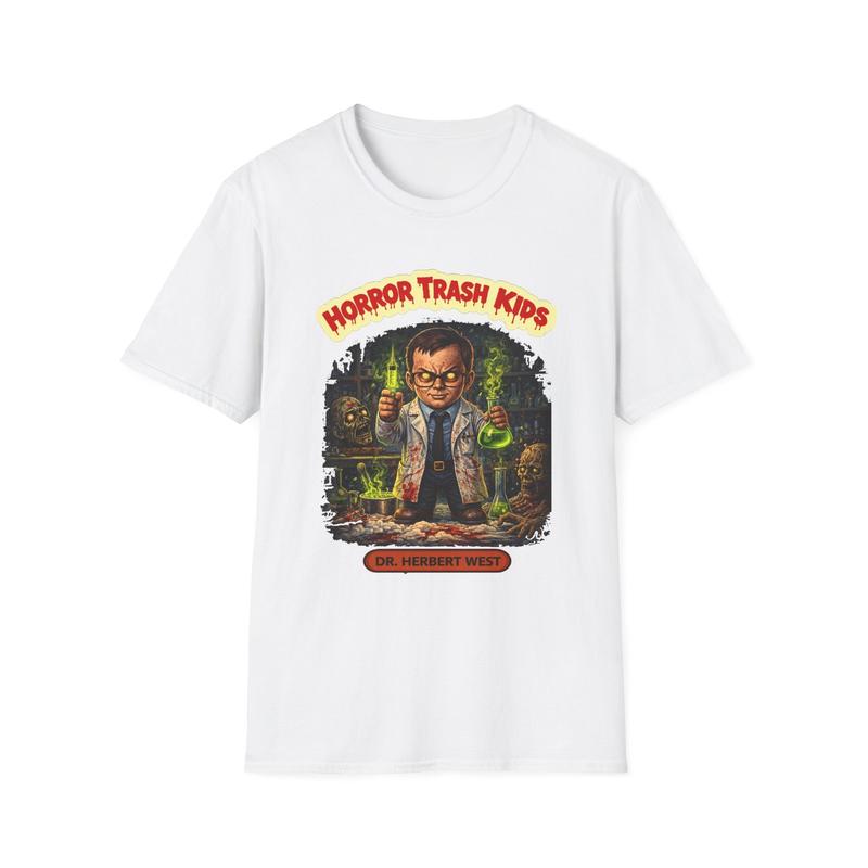 Horror Trash Dr. Herbert West Unisex T-Shirt| Mad Scientist Lab Art S
