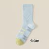Women's Mid Crew Running Socks Color Block Hand-linked Seamless Non-slip Antibacterial Deodorant Cushion Sports Socks
