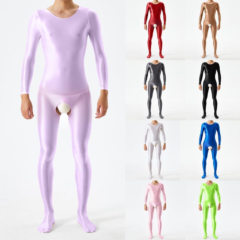 Bodystocking Me Jumpsuit Breathable Crotchless Glossy